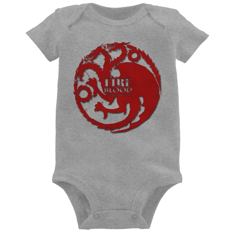 Body Bebê Fire and Blood Targaryen - Cinza