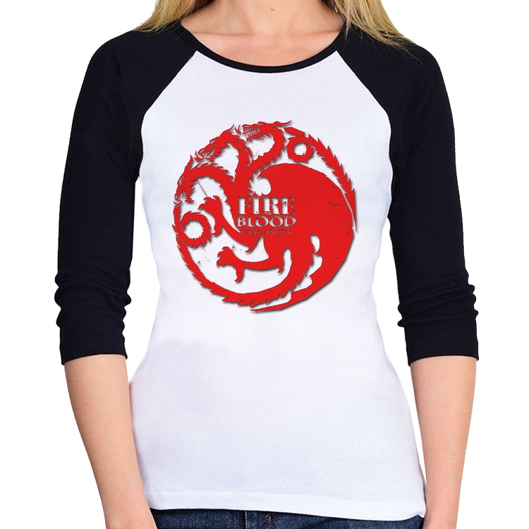Baby Look Raglan Fire and Blood Targaryen Manga 3/4