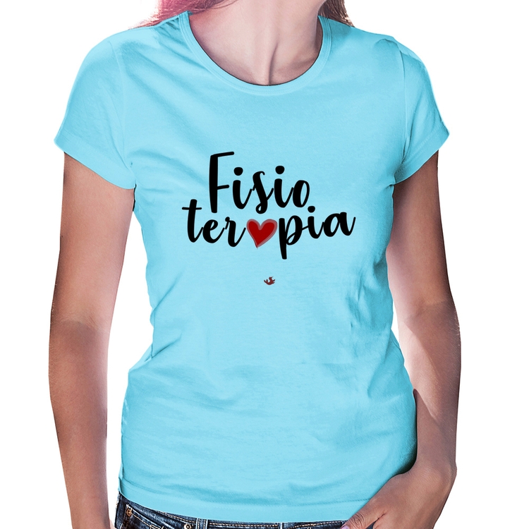 Baby Look Fisioterapia por amor - Azul Bebê