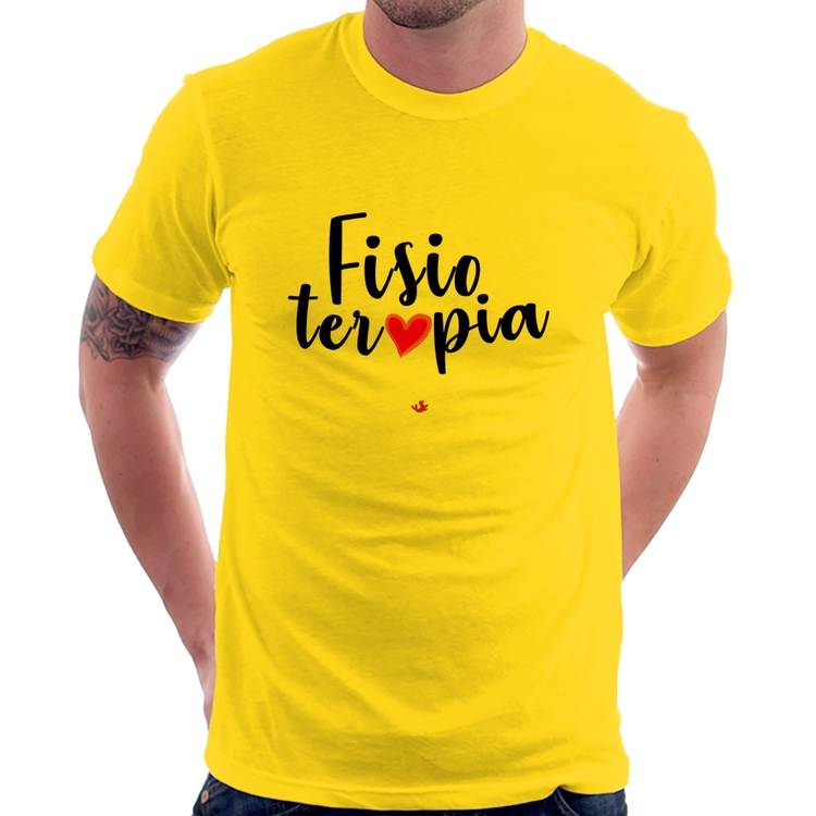 Camiseta Fisioterapia por amor - Amarela