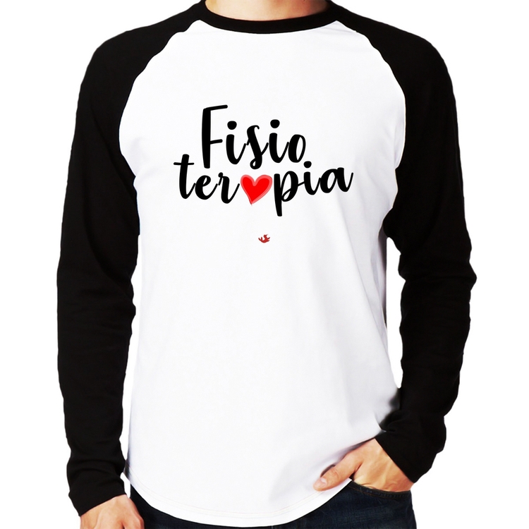 Camiseta Raglan Fisioterapia por amor Manga Longa