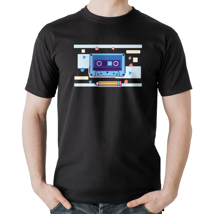Camiseta Algodão Fita Cassete