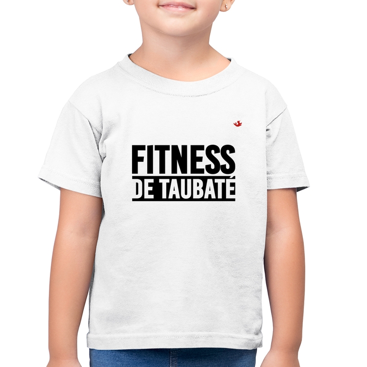 Camiseta Algodão Infantil Fitness de Taubaté - Branca