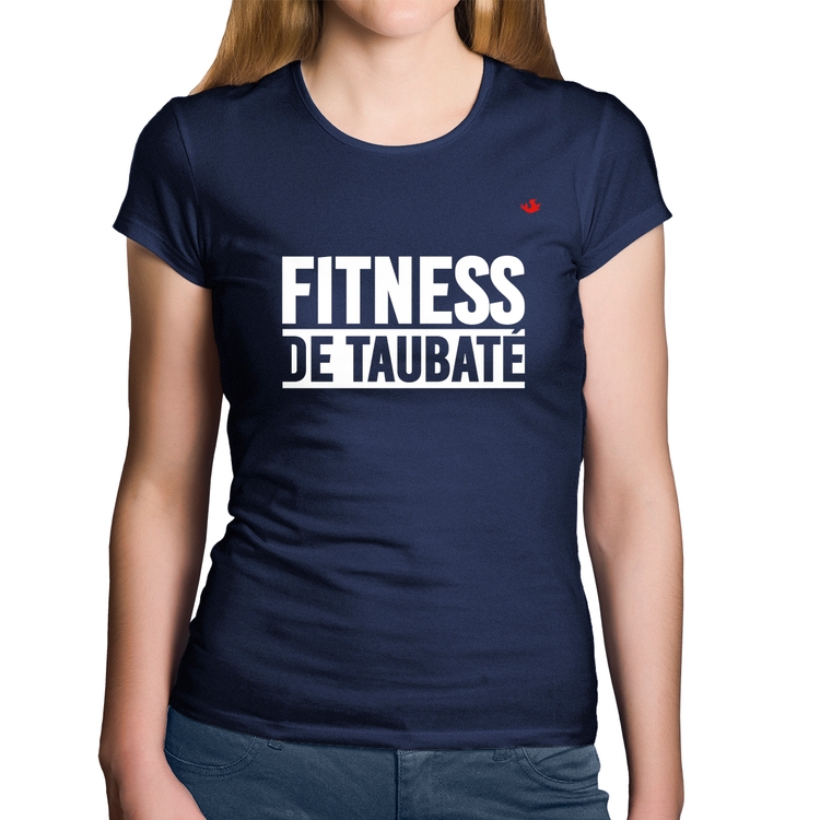 Baby Look Algodão Fitness de Taubaté - Marinho