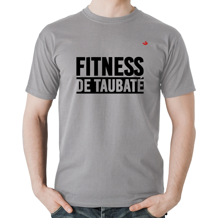 Camiseta Algodão Fitness de Taubaté - Cinza
