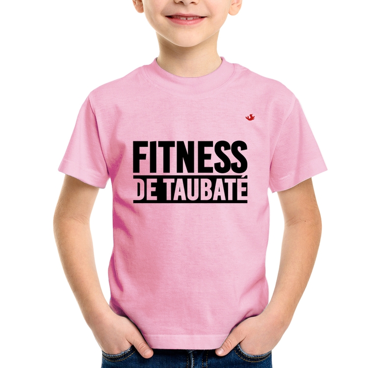 Camiseta Infantil Fitness de Taubaté - Rosa Bebê