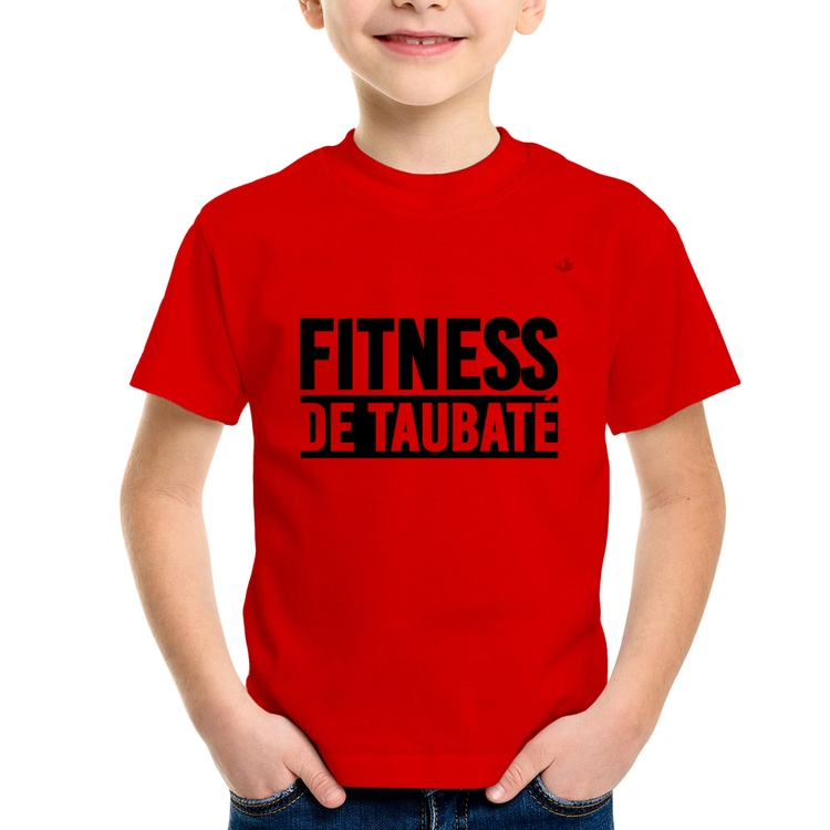 Camiseta Infantil Fitness de Taubaté - Vermelha