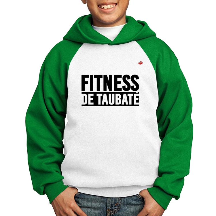 Moletom Infantil Fitness de Taubaté - Branco/Verde
