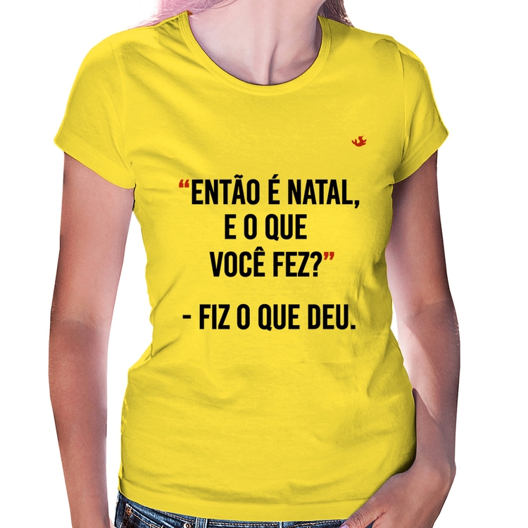 Baby Look Fiz o que deu - Amarela