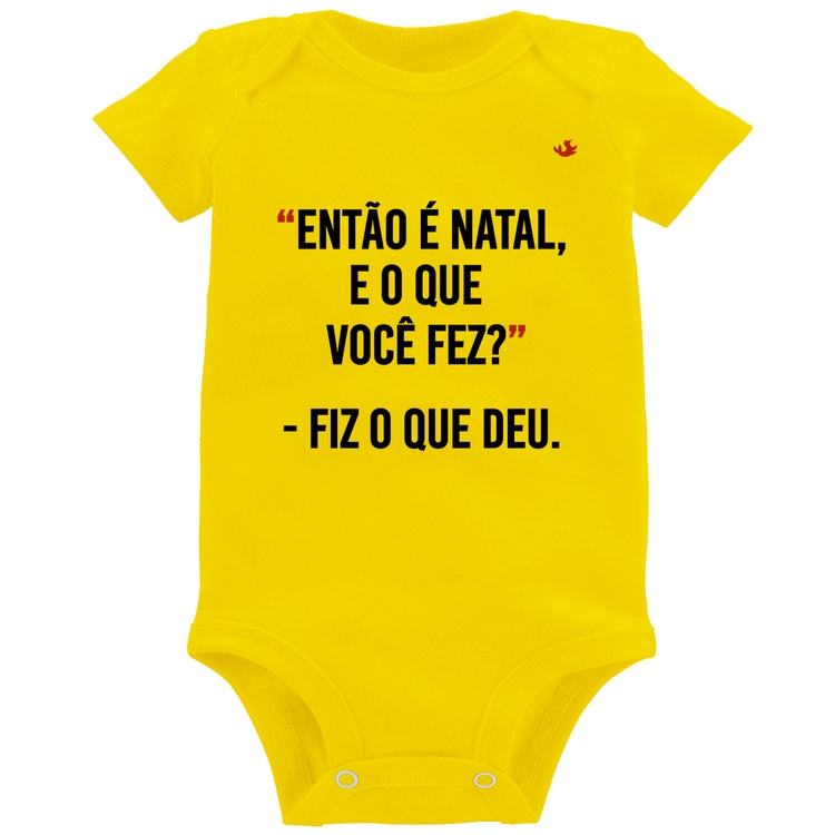 Body Bebê Fiz o que deu - Amarelo