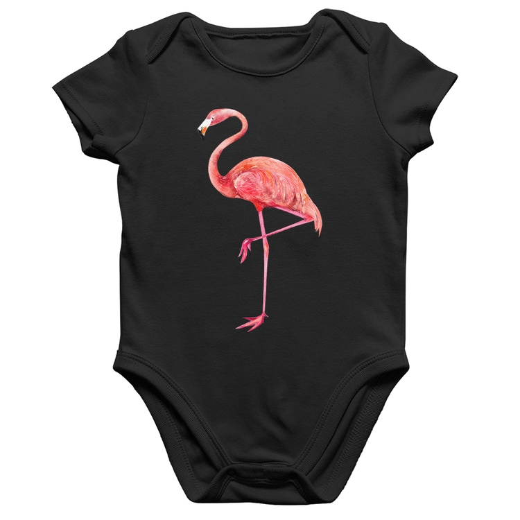 Body Bebê Algodão Flamingo