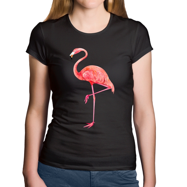 Baby Look Algodão Flamingo