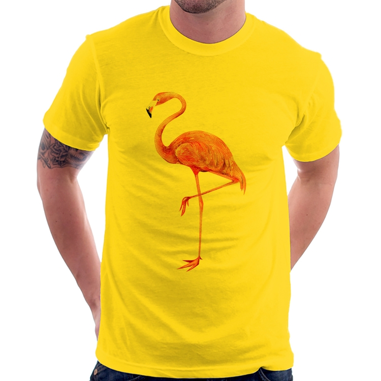 Camiseta Flamingo - Amarela