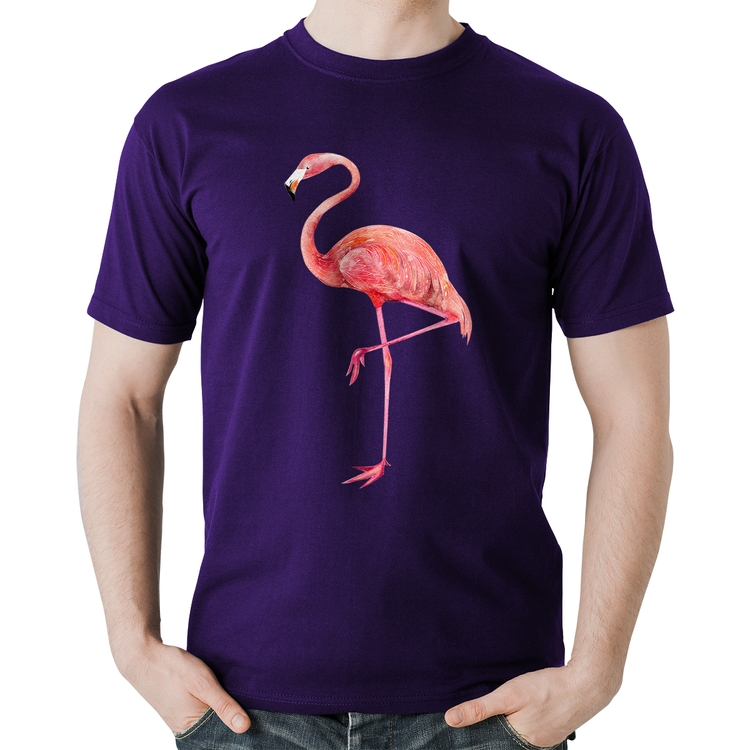 Camiseta Algodão Flamingo - Roxa