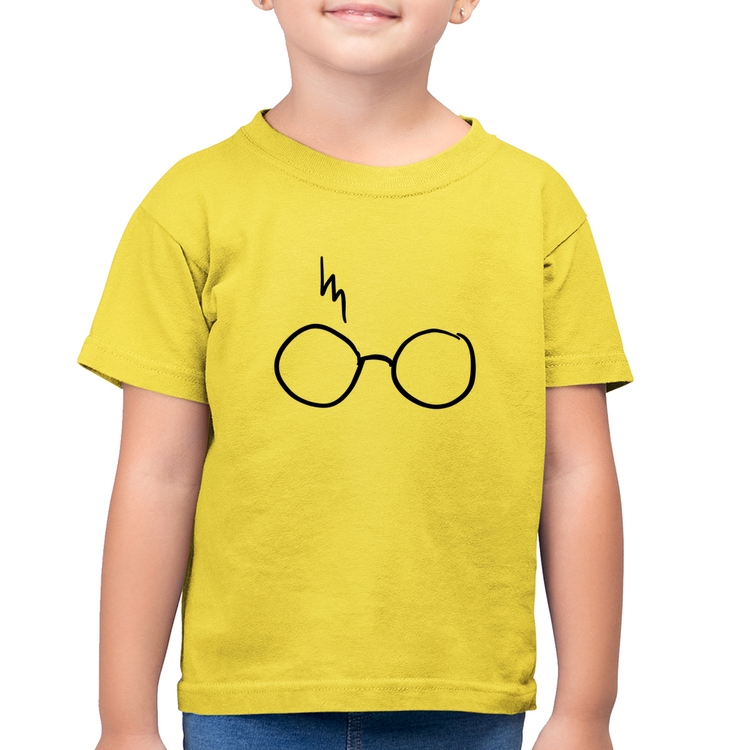 Camiseta Algodão Infantil Flash Sunglasses - Amarelo Canário