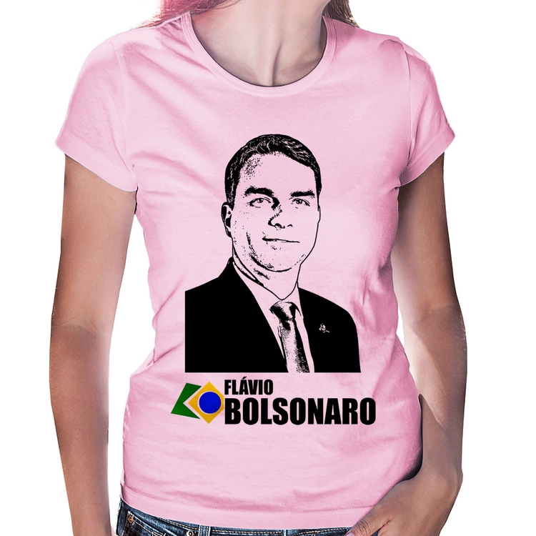 Baby Look Flávio Bolsonaro 2026 - Rosa Bebê