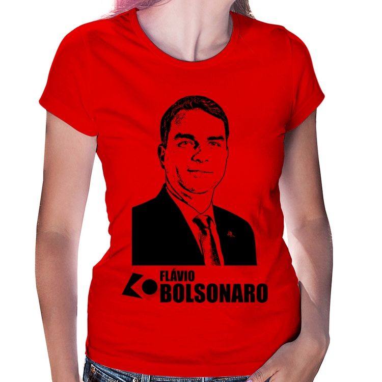 Baby Look Flávio Bolsonaro 2026 - Vermelha