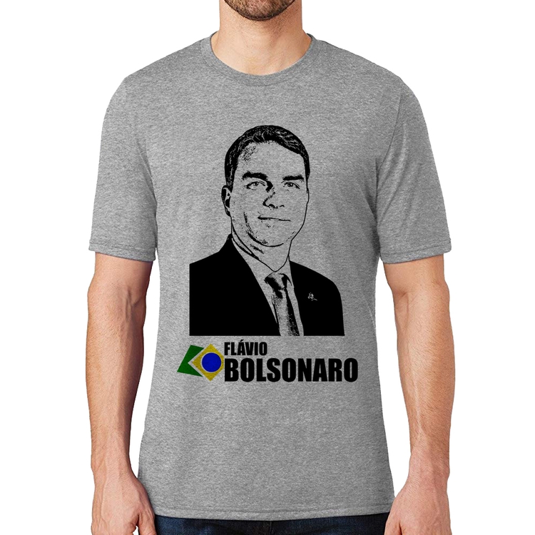 Camiseta Flávio Bolsonaro 2026 - Cinza