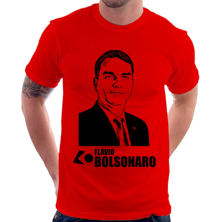 Camiseta Flávio Bolsonaro 2026 - Vermelha