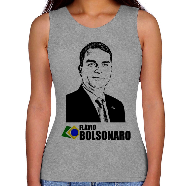 Regata Feminina Flávio Bolsonaro 2026 - Cinza