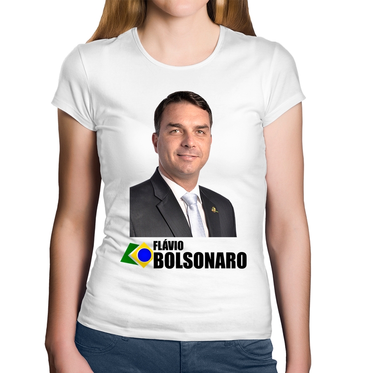 Baby Look Algodão Flávio Bolsonaro - Branca