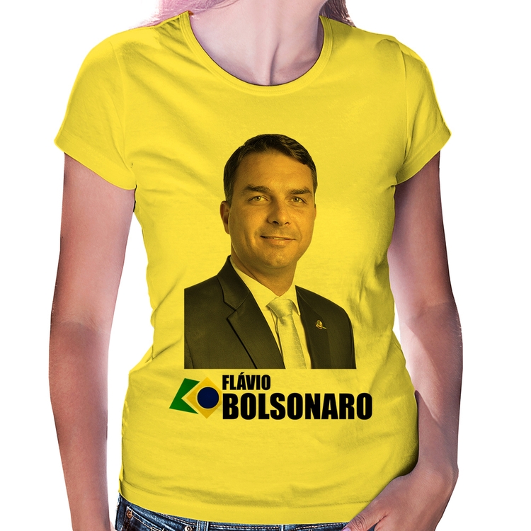 Baby Look Flávio Bolsonaro - Amarela