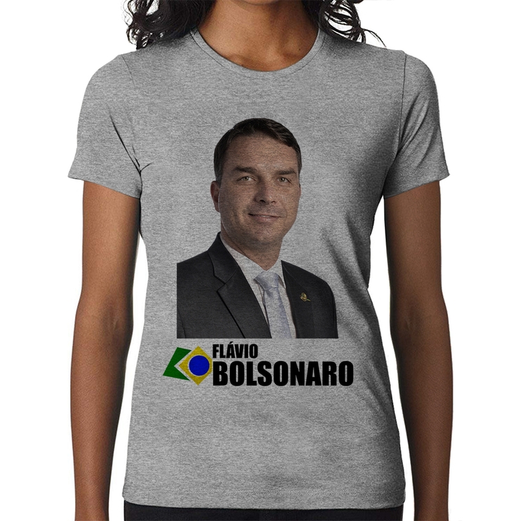 Baby Look Flávio Bolsonaro - Cinza