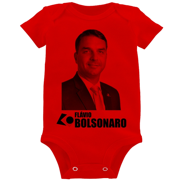 Body Bebê Flávio Bolsonaro - Vermelho