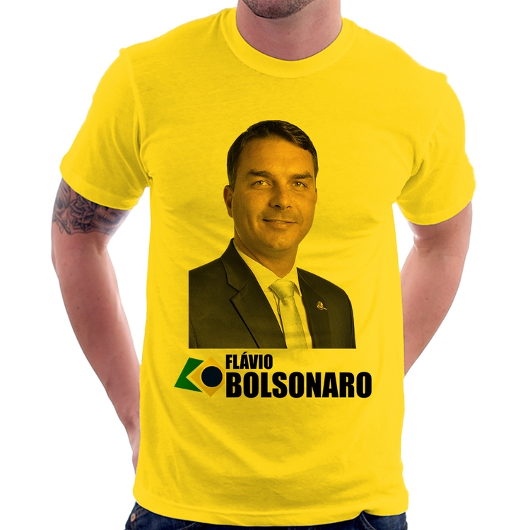 Camiseta Flávio Bolsonaro - Amarela