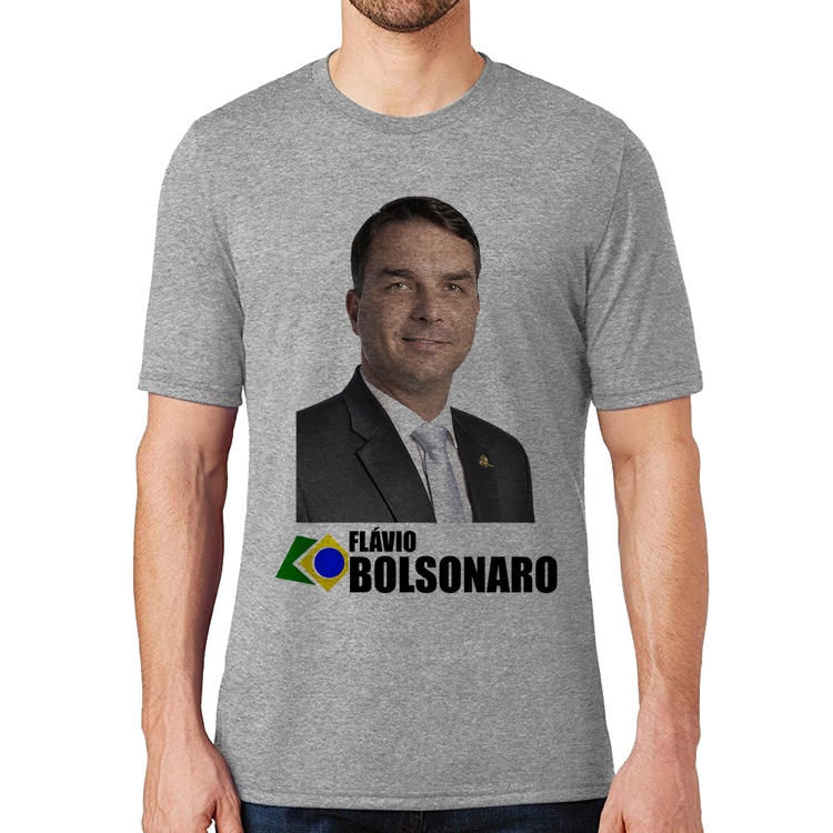 Camiseta Flávio Bolsonaro - Cinza