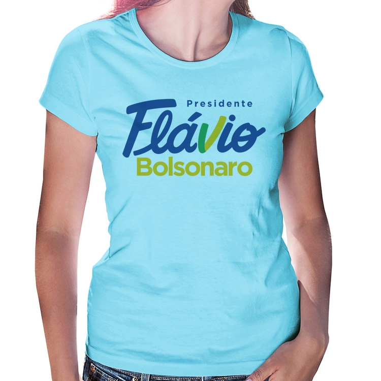 Baby Look Flávio Bolsonaro Presidente 2026 PL 22 - Azul Bebê