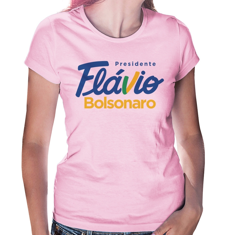 Baby Look Flávio Bolsonaro Presidente 2026 PL 22 - Rosa Bebê