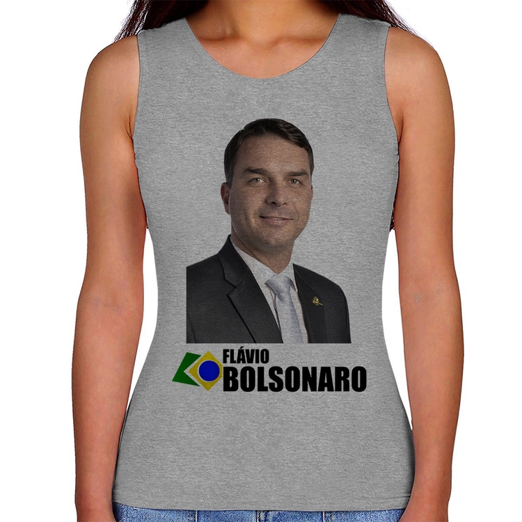 Regata Feminina Flávio Bolsonaro - Cinza
