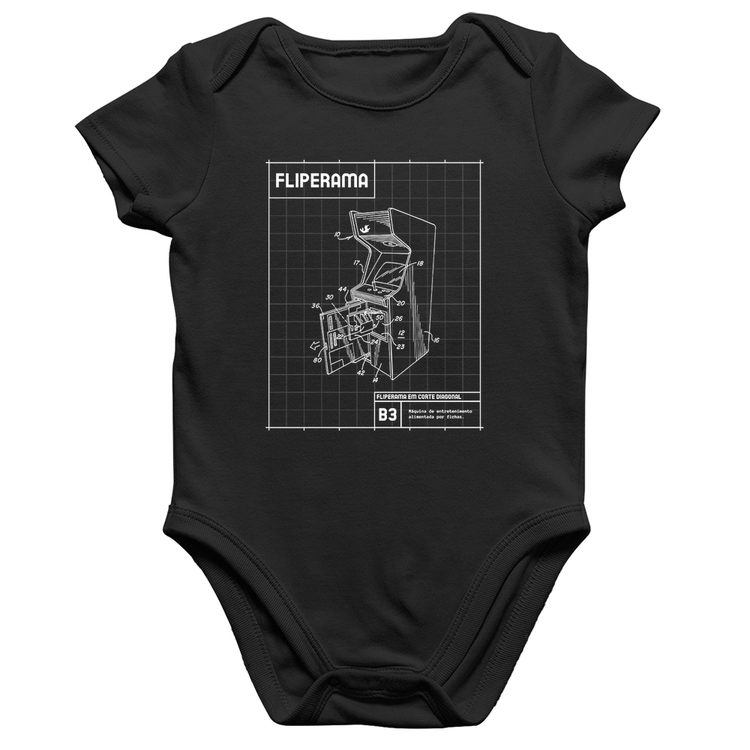 Body Bebê Algodão Fliperama