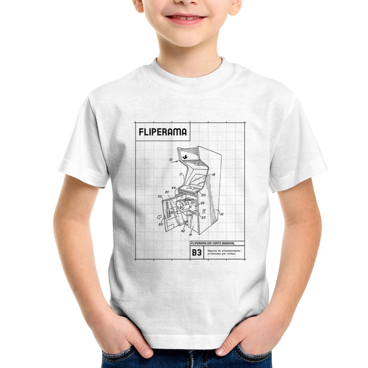 Camiseta Infantil Fliperama