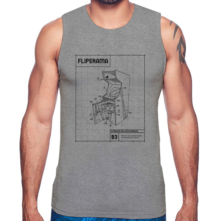 Regata Fliperama - Cinza