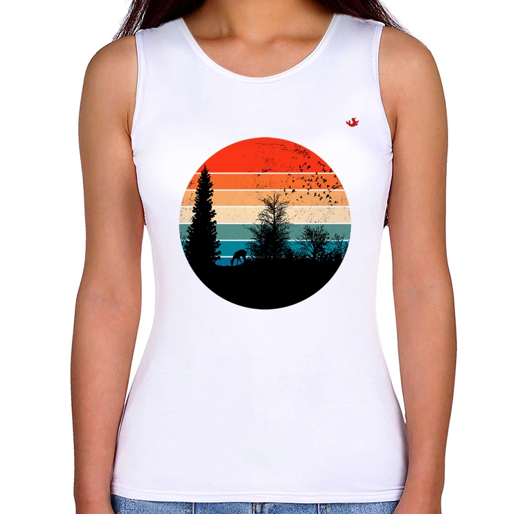 Regata Feminina Floresta Vintage Sunset