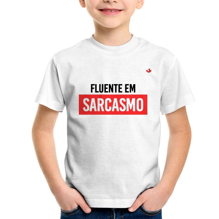 Camiseta Infantil Fluente em sarcasmo