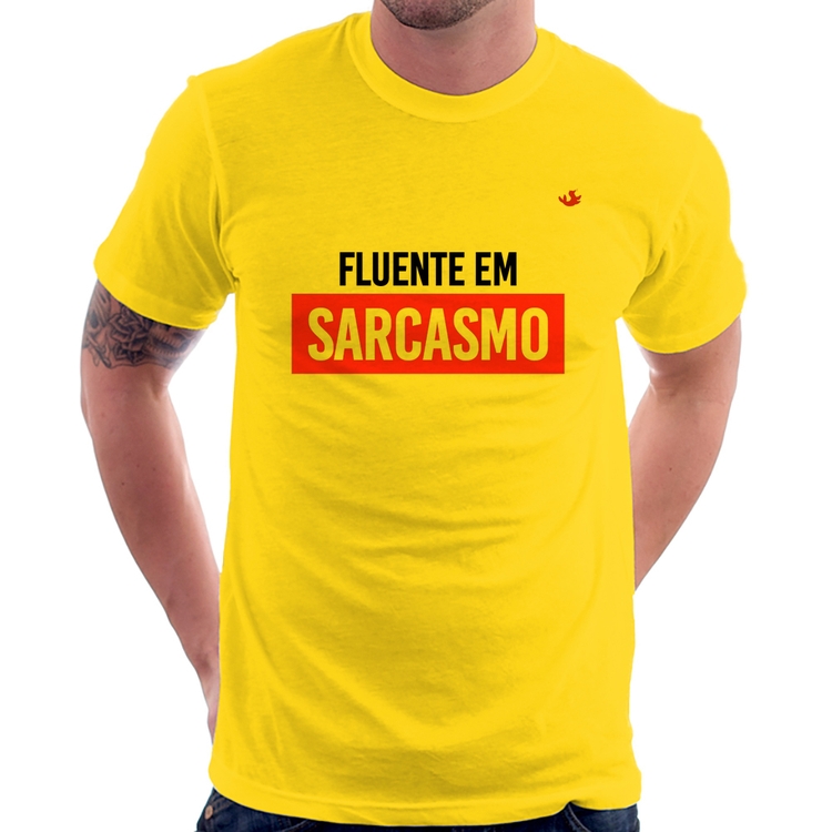 Camiseta Fluente em sarcasmo - Amarela