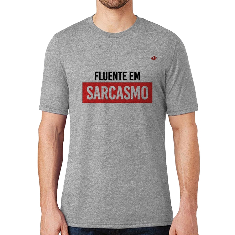 Camiseta Fluente em sarcasmo - Cinza