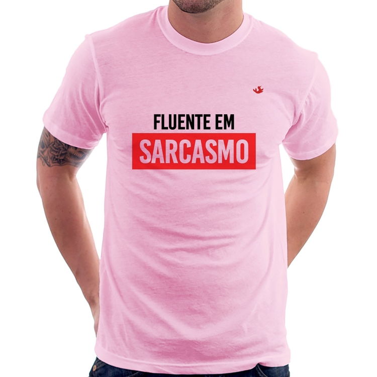 Camiseta Fluente em sarcasmo - Rosa Bebê