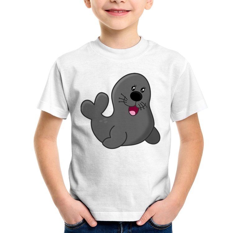 Camiseta Infantil Foca Feliz