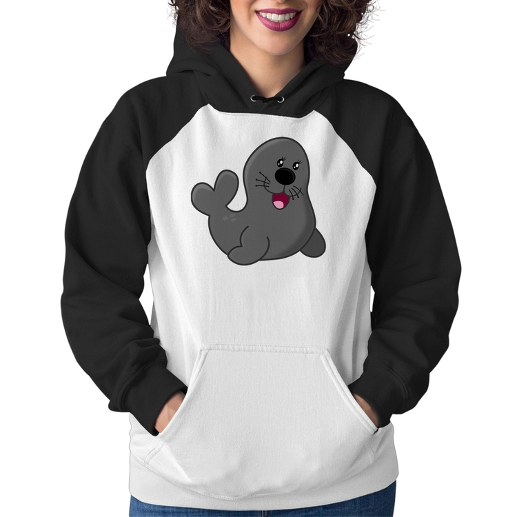 Moletom Feminino Foca Feliz