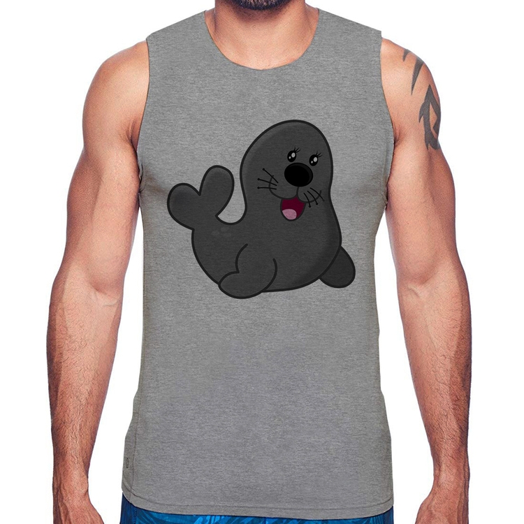 Regata Foca Feliz - Cinza