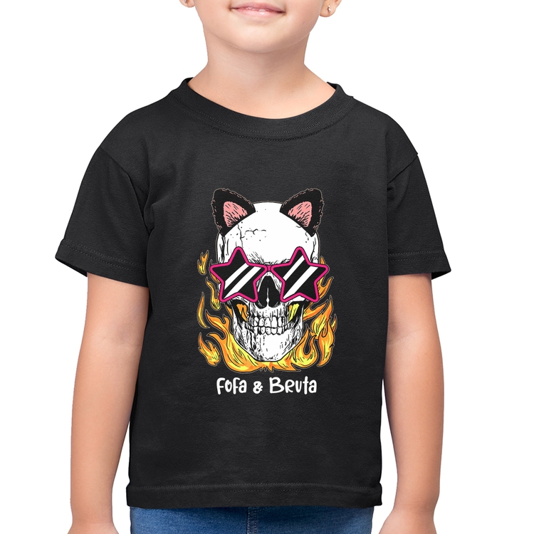Camiseta Algodão Infantil Fofa & Bruta