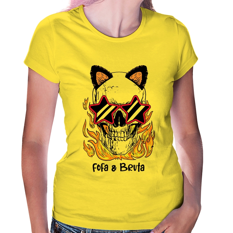 Baby Look Fofa & Bruta - Amarela