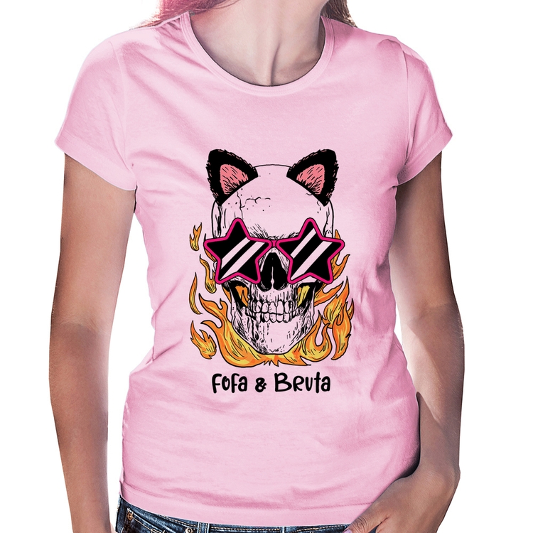 Baby Look Fofa & Bruta - Rosa Bebê