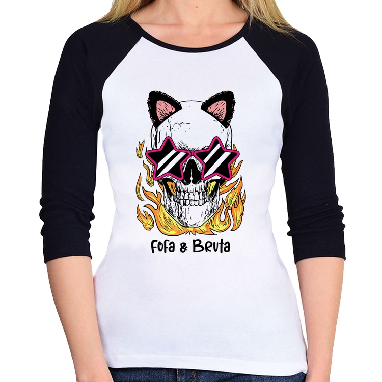 Baby Look Raglan Fofa & Bruta Manga 3/4