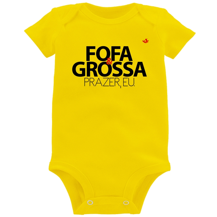Body Bebê Fofa e grossa - Amarelo