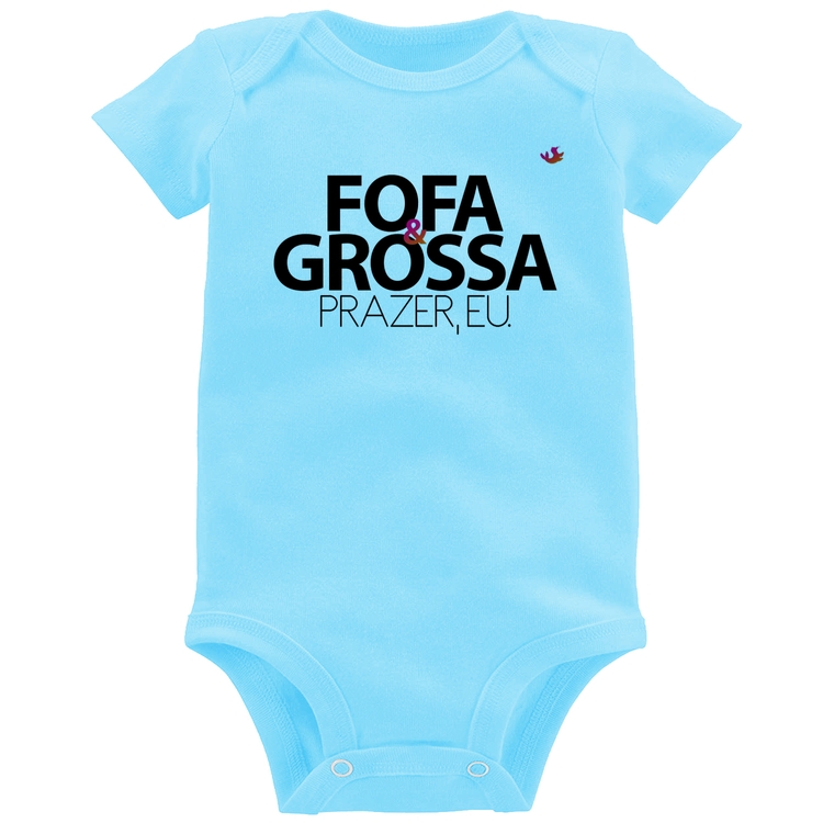 Body Bebê Fofa e grossa - Azul Bebê